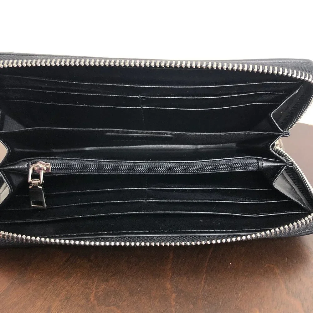 Prada Large Saffiano Leather Zip-Around Wallet RARE Monochrome - Picture 5 of 8